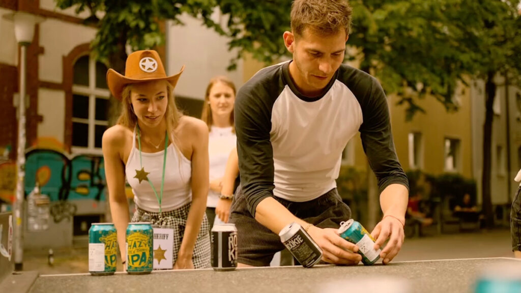 BeerTour outdoor challenge with cans